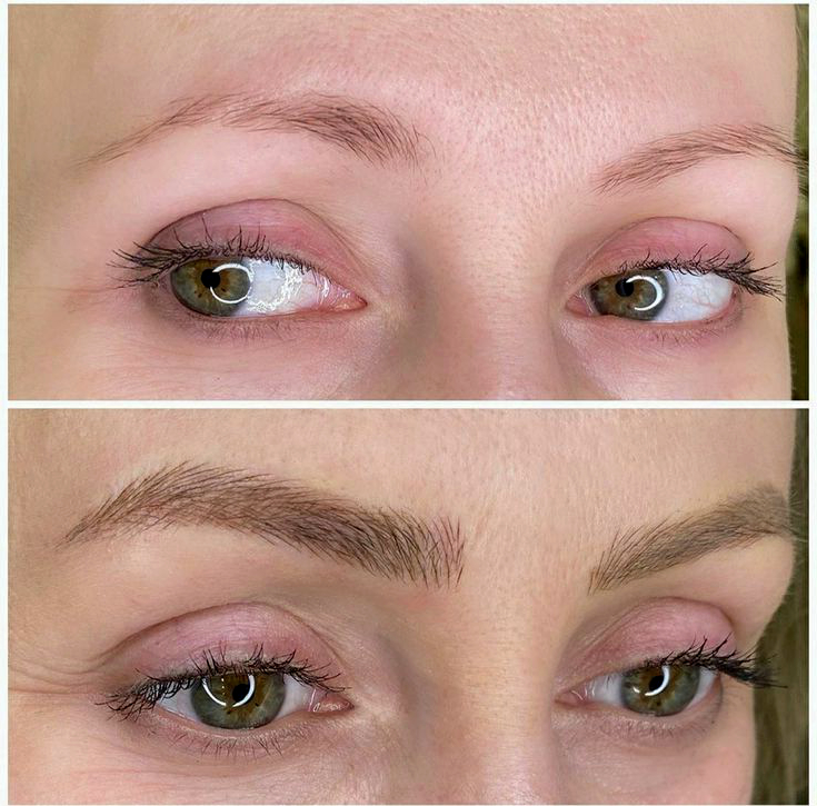 Microblading Vorher Nachher Augendrauen